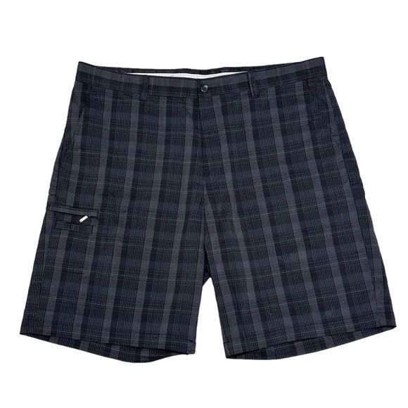 Men's Greg Norman Golf 38 Large Chino Khakis Shorts Black Stretch Grip Waistband - Picture 3 of 8